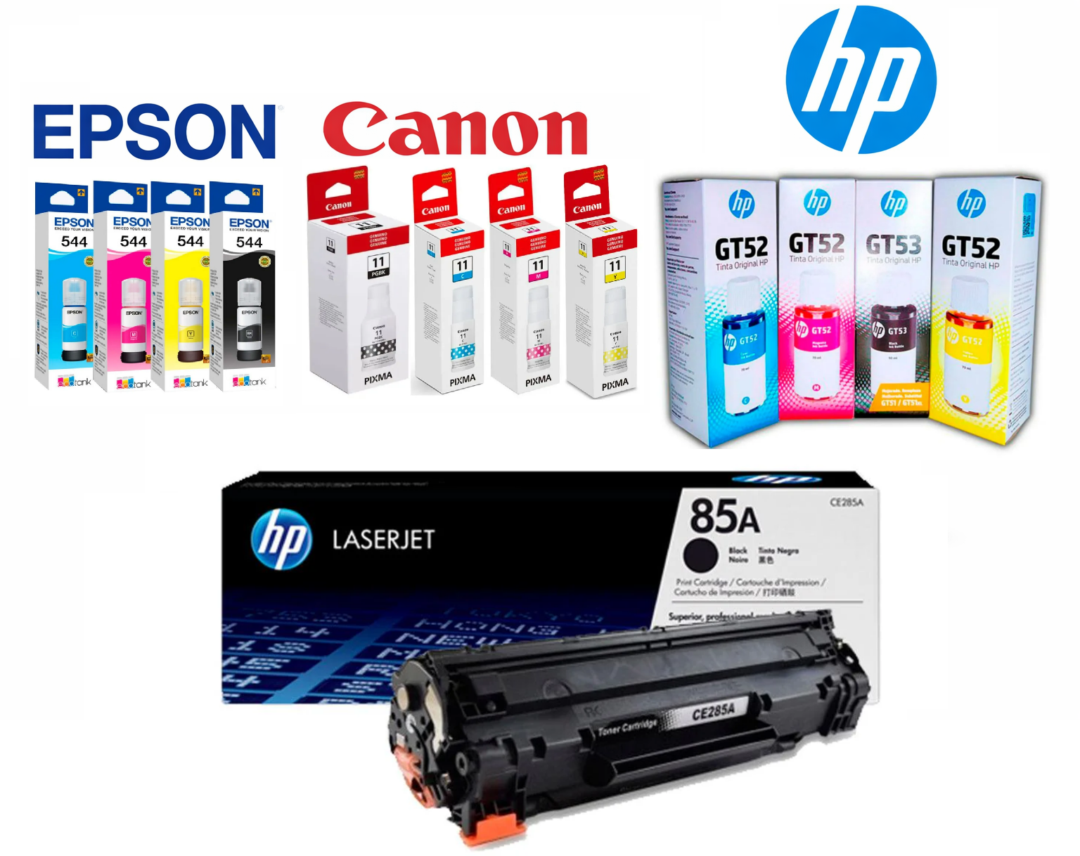 Suministros Tintas Epson, Canon, HP y Toner